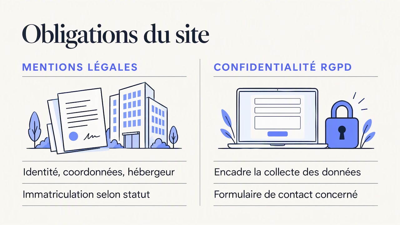 7. Publier les mentions légales — overview diagram