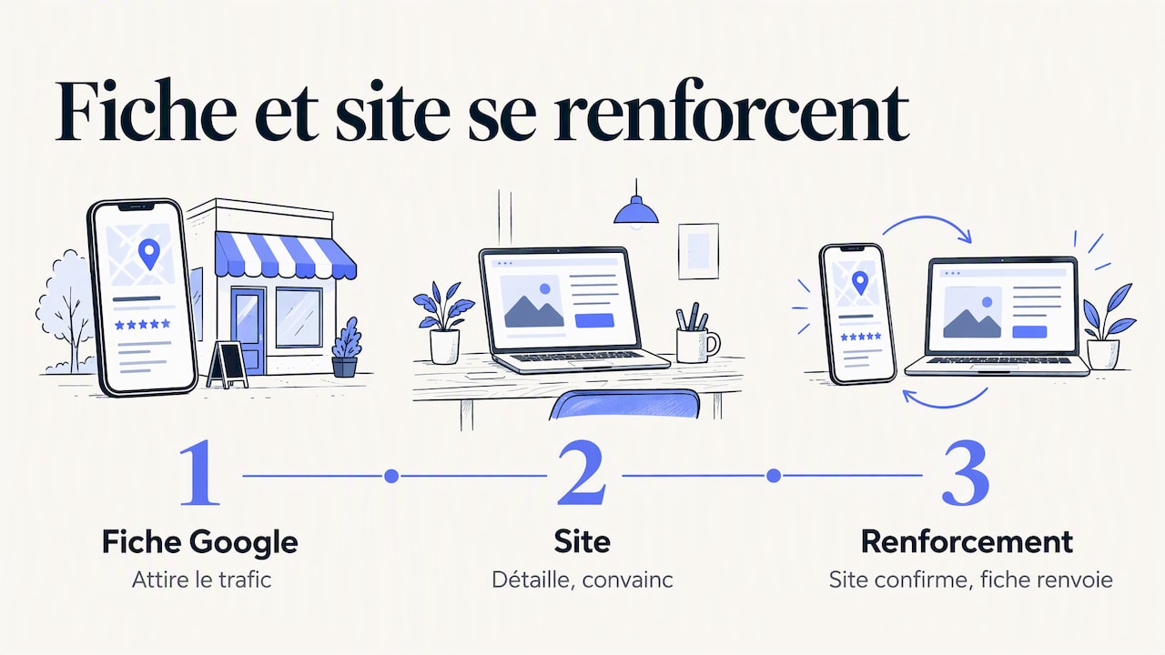 How a Google listing and website work together